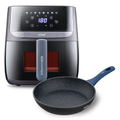 Imagem da oferta Airfryer Vision Max Ichef 5,7L + Panela Polishop iChef Home Sauté Petit Shark Series Azul 20cm