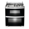 Imagem da oferta Fogão Brastemp 5 bocas duplo forno Branco com acendimento automático e mesa flat top - 110V
