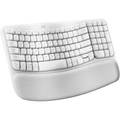 Imagem da oferta Teclado Ergonômico sem fio Logitech Wave Keys Design Ondulado Suporte para Descanso de Pulso Acolchoado - 920-012282