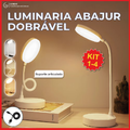 Imagem da oferta Luminária de Mesa Abajur Led Dobrável 3 Tons de luz suporte articulado Recarregável USB Bivolt