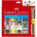 Imagem da oferta Lápis de Cor Faber-Castell Ecolápis Caras & Cores 120124CC 24 Cores + 3 Tons de Pele