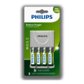Imagem da oferta 01 Carregador e 04 Pilhas AA 2450mAh Philips Recarregável 2A pequena SCB2445NB/59 1 Cartela