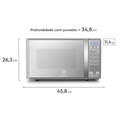 Imagem da oferta Micro-ondas Electrolux 20L cor Inox Espelhado com Função Tira Odor