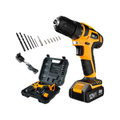 Imagem da oferta Furadeira e Parafusadeira Wap a Bateria 12V com Maleta 13 Peças BPF 12K3