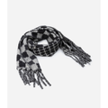 Imagem da oferta Cachecol com Estampa Xadrez Grid e Franjas
