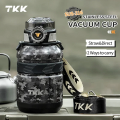 Imagem da oferta TKK-Grande Capacidade Stainless Steel Thermos Frasco de vácuo portátil Copo Isolado com Corda SUS-316 950ml