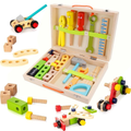 Imagem da oferta Ferramentas Madeira Construção Kits Infantil Montessori Brinquedos