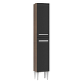 Imagem da oferta Paneleiro Madesa Emilly 2 Portas - Rustic/Preto - Marrom