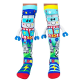 Imagem da oferta Meia Divertida 3d Colorida Robozinho Infantil Menino Longa