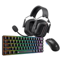 Imagem da oferta Kit Gamer Full Set 03 Rise Mode Black Brown Teclado Mecânico GM1 Black RGB Brown Mouse G1 Pro Black 12000 DPI e Headset - RM-GFS03-BBRO