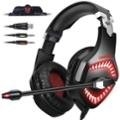 Imagem da oferta Fone de ouvido Headset Gamer Onikuma K1 Pro Vermelho Microfone Ps4/X-one Celular
