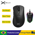 Imagem da oferta Delux M900 PRO Mouse Gamer Sem Fio com Taxa de Polling de 8K Sensor PAW3395 Dock de Carregamento RGB Design Ergonômi