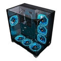 Imagem da oferta Gabinete Gamer Rise Mode Galaxy Full Glass Mid Tower ATX Lateral e Frente em Vidro Temperado Preto - RM-CA-FG-B