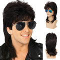 Imagem da oferta Peruca Mullet Estilo Chitãozinho e Xororó Masculina dos Anos 80