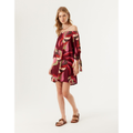 Imagem da oferta Vestido Curto Estampado Inverno Tropical - Grena