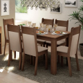 Imagem da oferta Conjunto Sala de Jantar Madesa Jaíne Mesa Tampo de Madeira com 6 Cadeiras