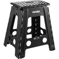 Imagem da oferta Vonder Banqueta Plástica Dobrável Preta Altura 450 Mm.