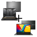 Imagem da oferta Notebook ASUS TUF Gaming F15 FX507ZC4-HN100 + Notebook ASUS Vivobook Go 15 E1504FA-NJ1287