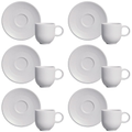 Imagem da oferta Conjunto com 6 Xícaras e Pires para Café Porto Brasil Coup Vit em Stoneware - 97 ml