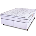 Imagem da oferta Cama Box Queen Colchão Molas Ensacadas Com Pillow e Box Courvin 158x198x58cm - BF Colchões