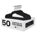 Imagem da oferta Kontuz Home Kit Cabides Veludo De Roupa Antideslizante Slim Adulto 50 Un Preto