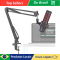 Imagem da oferta Suporte para Microfone de mesa profissional ajustável Braço Articulado compatível com hyperx quadcast e outros micr