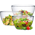 Imagem da oferta Saladeira Ruvolo Bowl Tropical de Vidro Multiuso P M e G - 3 Peças