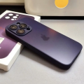 Imagem da oferta Capa Capinha Para iPhone Logo Com Luxo Vidro Premium Case Cor Roxo Escuro For iPhone 13 Pro Max