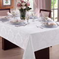 Imagem da oferta Toalha De Mesa 6 Lugares Jacquard 200x135cm Admirare Cor Branca