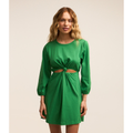 Imagem da oferta Vestido Curto em Algodão com Nó Central e Recorte Vazado