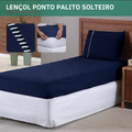 Imagem da oferta Jogo De Lençol 2 Peças Solteiro Micropercal 400 Fios C Fronha Ponto Palito Elástico Premium Extra Macio Resistente C