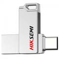 Imagem da oferta Pendrive Hiksemi Sync 128GB USB 3.2 + USB-C Cinza HS-USB-E327C 128G U3 SILVER