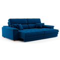 Imagem da oferta Sofá 3 Lugares Retrátil e Reclinável Lupin Linho Azul Marinho