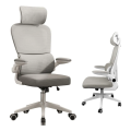 Imagem da oferta Cadeira de escritório Python Fly XHOCB07 ergonômica branca e cinza com estofado de malha