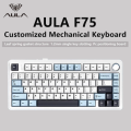 Imagem da oferta AULA-F75 Teclado mecânico sem fio Gaming Bluetooth Com fio RGB personalizado 75% Layout Profile Estrutura Junta 2