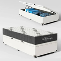 Imagem da oferta Cama Box Baú + Colchão Espuma D33 Ortobom Airtech 100 88 Cm Branco
