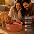 Imagem da oferta Fonte Bebedouro para Cães e Gatos 2,5L Bivolt de Barro Aqua Clay - Amicus