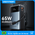 Imagem da oferta Bateria Portátil Carregador Power Bank Vention 20.000mAh 65w