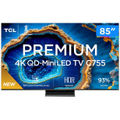Imagem da oferta Smart TV 85" 4K UHD QLED Mini LED TCL 85C755 120Hz Wi-Fi Bluetooth 4 HDMI 2 USB