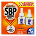 Imagem da oferta Repelente Líquido Elétrico SBP Caixa 2 Unidades 32,9ml Cada Grátis 50% de Desconto na 2ª Unidade Refil