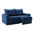 Imagem da oferta Sofá 2 Lugares Retrátil Lubeck Suede Azul Marinho 140 Cm