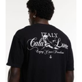 Imagem da oferta Camiseta Relaxed em Meia Malha com Estampa Frente e Costas Italy Cala Luna - Tam PP