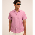 Imagem da oferta Camisa Regular Texturizada com Linho e Bolso