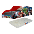 Imagem da oferta Cama Infantil Vingadores com Colchão Proteção Lateral Para Quarto de Menino Mdf