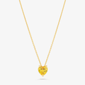 Imagem da oferta Colar Coração Cravejado em Prata 925 com Banho de Ouro Amarelo 18k