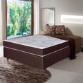 Imagem da oferta Cama Box Casal Umaflex Orleans com Molas Ensacadas 58x138x188cm - Marrom/Branco