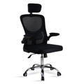 Imagem da oferta Cadeira de Escritório Diretor Flink Healer com Encosto de cabeça - Preto