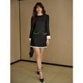 Imagem da oferta MOTF STUDIO Vestido midi com detalhe de aba com recorte em tweed look de Ano Novo
