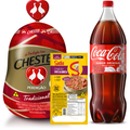 Imagem da oferta Kit Coca-Cola 2L Original + Chester Tradicional + Linguiça Calabresa Cozida e Defumada Perdigão 400g