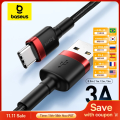 Imagem da oferta Cabo USB Tipo C Baseus para Huawei Honor Xiaomi Samsung Super Charge Cabo de Dados Carregador USB C Carregamento Rápido